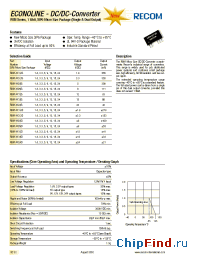 Datasheet RBM-1212S производства Recom